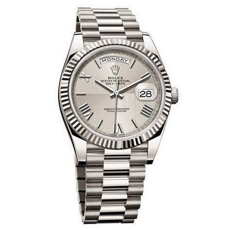 rolex oyster perpetual day-date white gold price|rolex oyster date value.